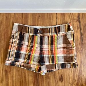 NWOT Anthropologie x Elevenses Textured Plaid shorts